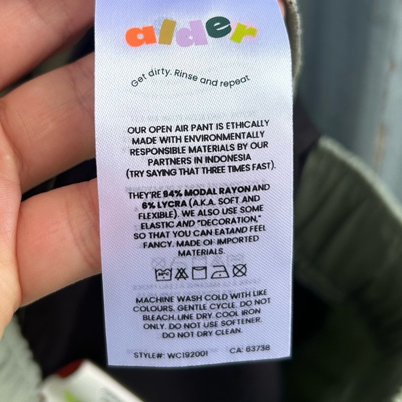 Alder Green Open Air Pants, Small - Picture 8 of 11